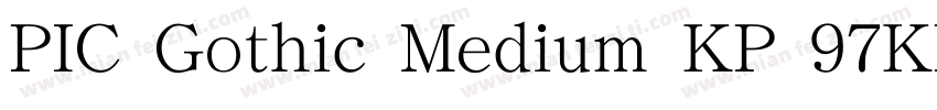 PIC Gothic Medium KP 97KPS字体转换
